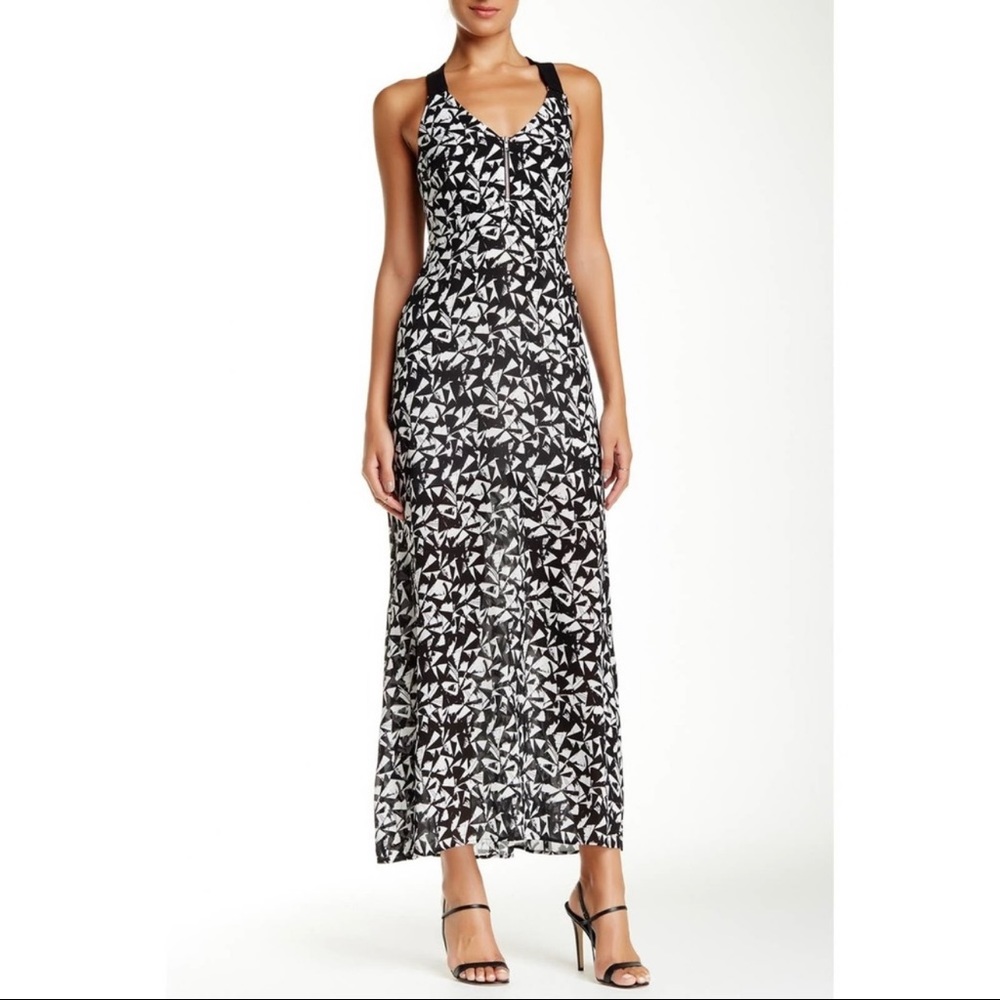 A.L.C. Black and White Floral Maxi Dress